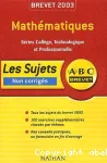 ANNALES BREVET 2003 Mathématiques